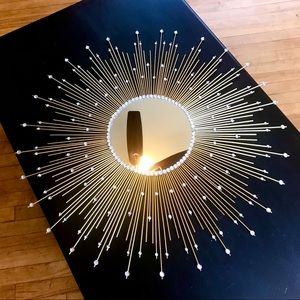 35" Glamorous Large Gold Sunburst Mirror Decorative Wall Mirror Home Decor